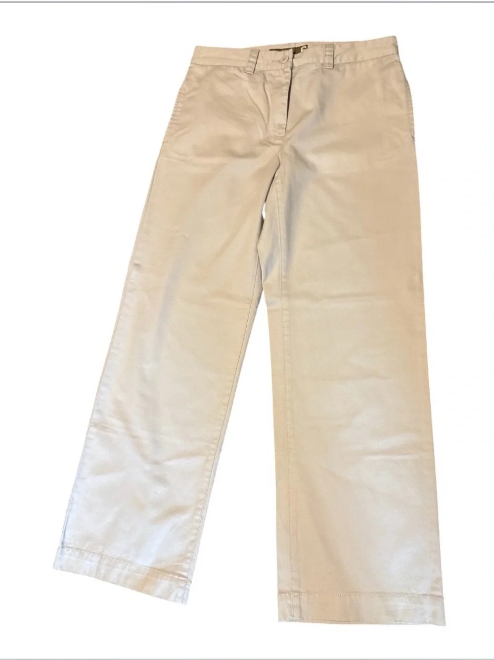 J.Crew Broken-In Boyfriend Chino Pants Sz P6 White Cream 100% Cotton Petite NWOT